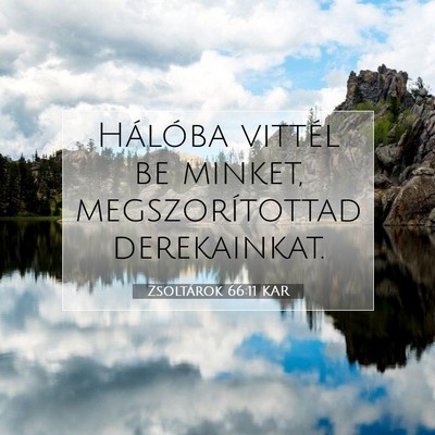 Zsoltárok 66:11 Bibliai vers magyarázata