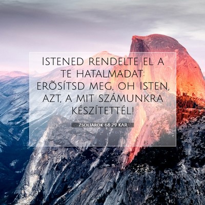 Zsoltárok 68:29 KAR Bibliai verskép