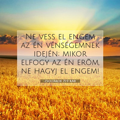 Zsoltárok 71:9 Bibliai vers magyarázata