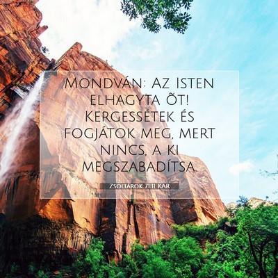 Zsoltárok 71:11 KAR Bibliai verskép