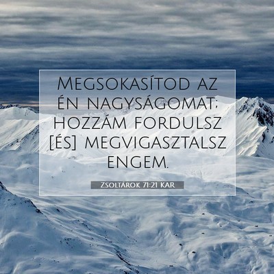 Zsoltárok 71:21 Bibliai vers magyarázata