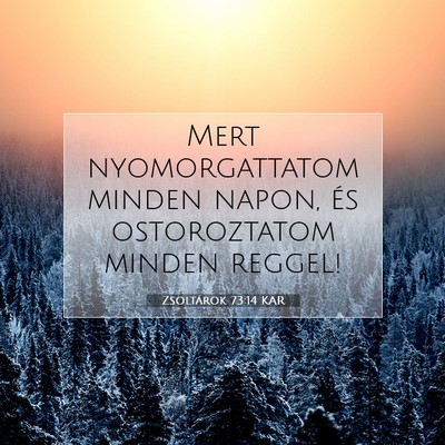 Zsoltárok 73:14 Bibliai vers magyarázata