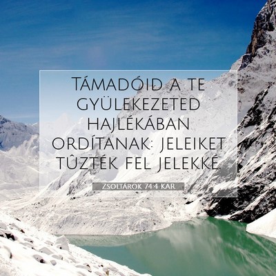 Zsoltárok 74:4 Bibliai vers magyarázata