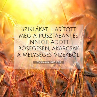 Zsoltárok 78:15 Bibliai vers magyarázata
