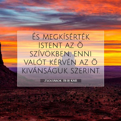 Zsoltárok 78:18 Bibliai vers magyarázata
