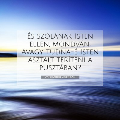 Zsoltárok 78:19 Bibliai vers magyarázata
