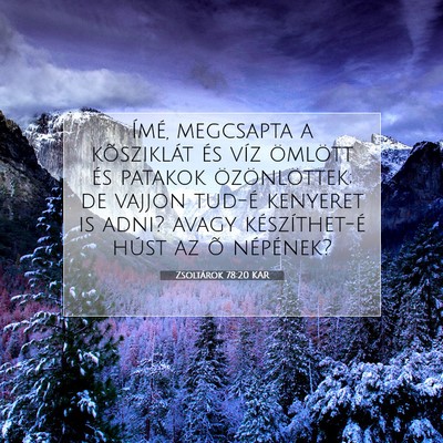 Zsoltárok 78:20 Bibliai vers magyarázata