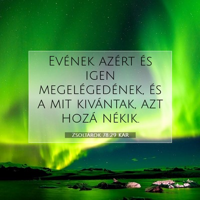 Zsoltárok 78:29 Bibliai vers magyarázata