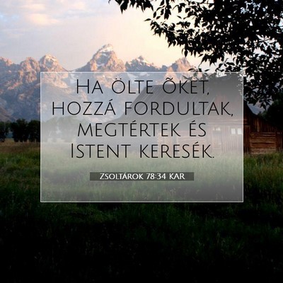 Zsoltárok 78:34 Bibliai vers magyarázata
