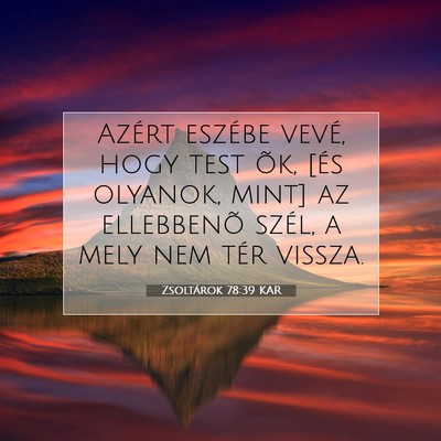 Zsoltárok 78:39 Bibliai vers magyarázata