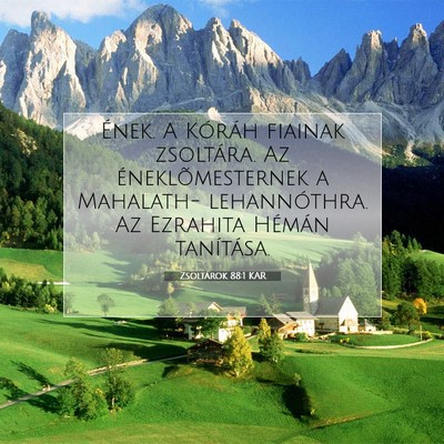 Zsoltárok 88:1 KAR Bibliai verskép