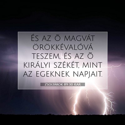 Zsoltárok 89:30 KAR Bibliai verskép