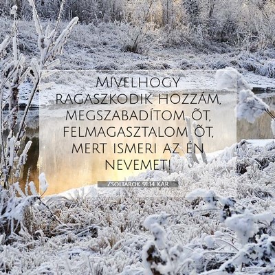 Zsoltárok 91:14 KAR Bibliai verskép