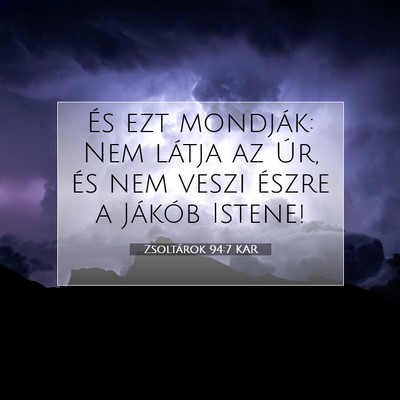 Zsoltárok 94:7 Bibliai vers magyarázata