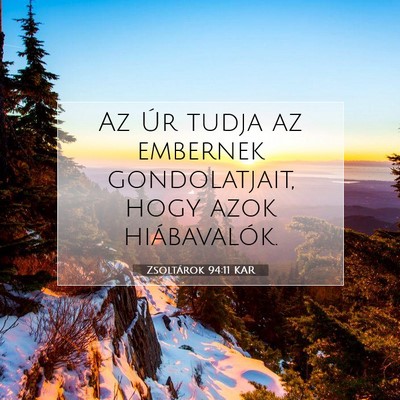 Zsoltárok 94:11 Bibliai vers magyarázata
