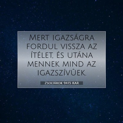Zsoltárok 94:15 Bibliai vers magyarázata