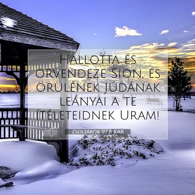 Zsoltárok 97:8 KAR Bibliai verskép
