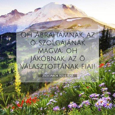 Zsoltárok 105:6 KAR Bibliai verskép