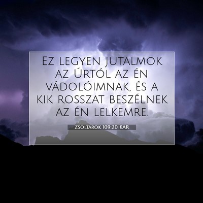 Zsoltárok 109:20 Bibliai vers magyarázata