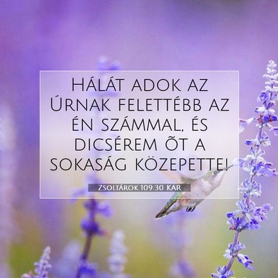 Zsoltárok 109:30 Bibliai vers magyarázata