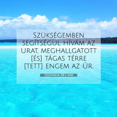 Zsoltárok 118:5 Bibliai vers magyarázata