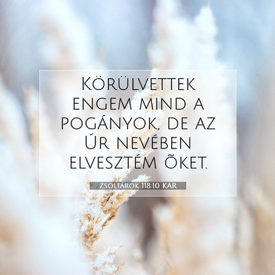 Zsoltárok 118:10 Bibliai vers magyarázata