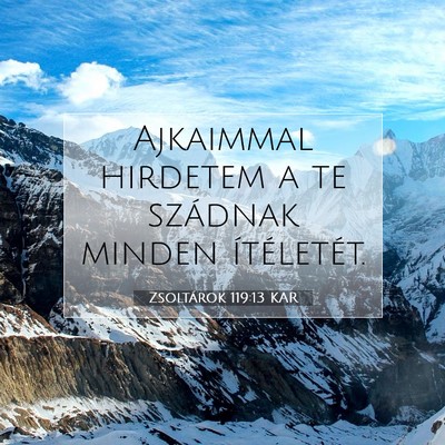 Zsoltárok 119:13 Bibliai vers magyarázata