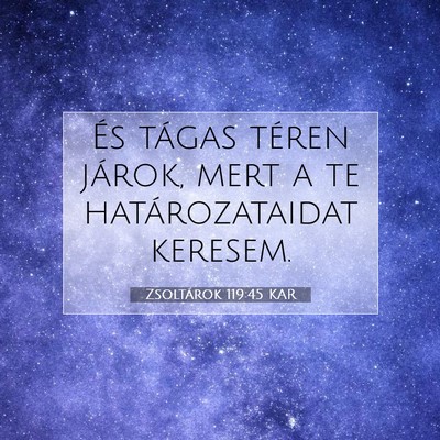 Zsoltárok 119:45 Bibliai vers magyarázata