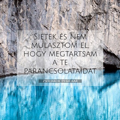 Zsoltárok 119:60 KAR Bibliai verskép