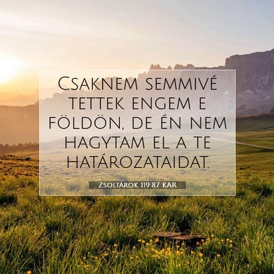 Zsoltárok 119:87 Bibliai vers magyarázata