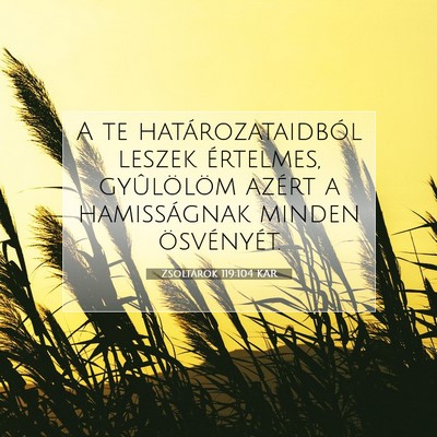 Zsoltárok 119:104 Bibliai vers magyarázata