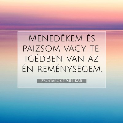 Zsoltárok 119:114 KAR Bibliai verskép