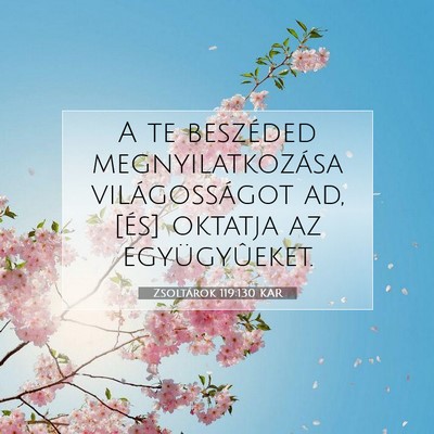 Zsoltárok 119:130 Bibliai vers magyarázata