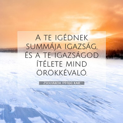 Zsoltárok 119:160 Bibliai vers magyarázata