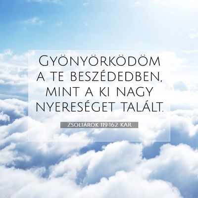 Zsoltárok 119:162 Bibliai vers magyarázata