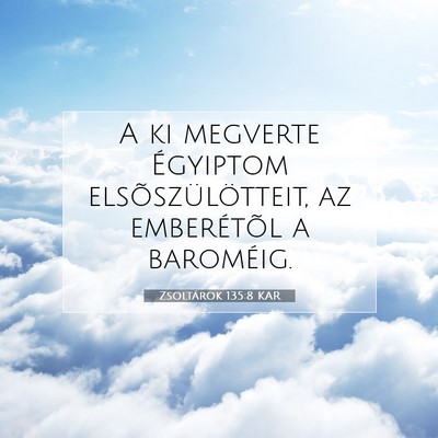 Zsoltárok 135:8 Bibliai vers magyarázata