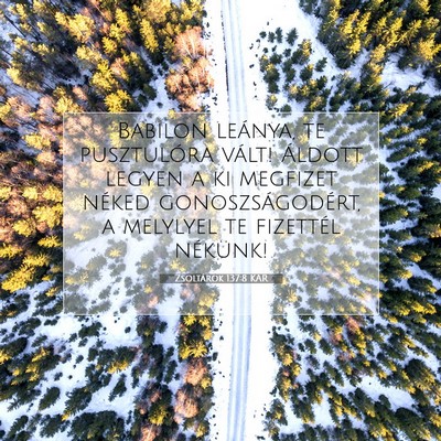 Zsoltárok 137:8 KAR Bibliai verskép
