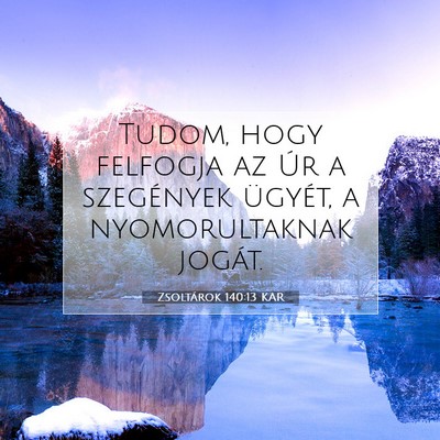 Zsoltárok 140:13 Bibliai vers magyarázata