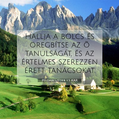 Példabeszédek 1:5 Bibliai vers magyarázata