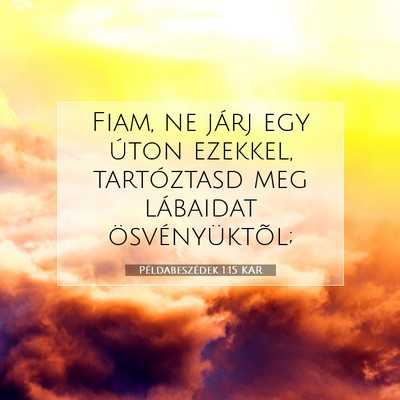 Példabeszédek 1:15 Bibliai vers magyarázata