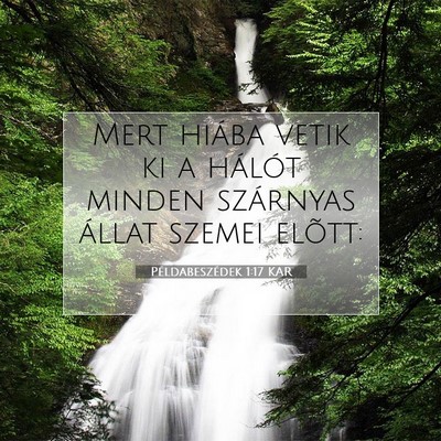 Példabeszédek 1:17 Bibliai vers magyarázata
