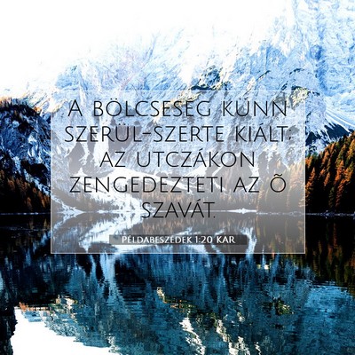 Példabeszédek 1:20 Bibliai vers magyarázata