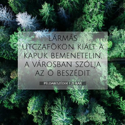 Példabeszédek 1:21 Bibliai vers magyarázata