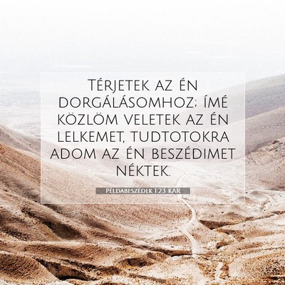 Példabeszédek 1:23 Bibliai vers magyarázata