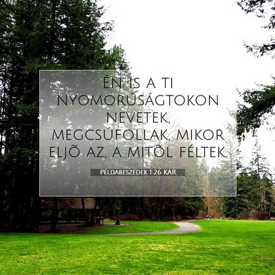 Példabeszédek 1:26 Bibliai vers magyarázata