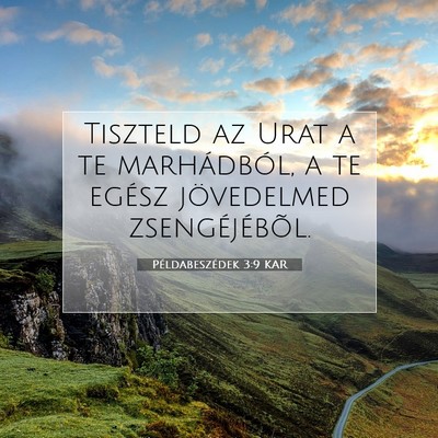 Példabeszédek 3:9 KAR Bibliai verskép