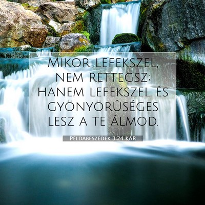 Példabeszédek 3:24 KAR Bibliai verskép