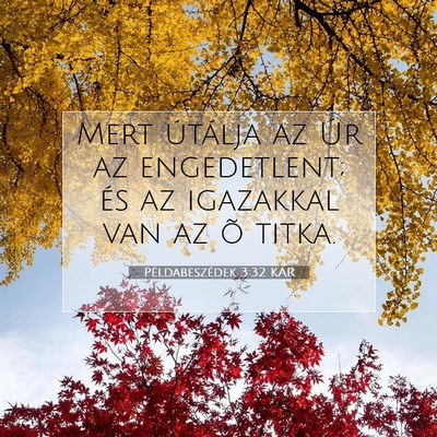 Példabeszédek 3:32 KAR Bibliai verskép