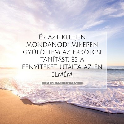 Példabeszédek 5:12 KAR Bibliai verskép