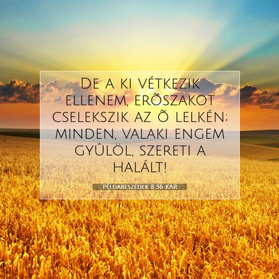 Példabeszédek 8:36 KAR Bibliai verskép